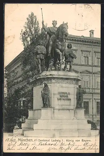 AK München, Denkmal Ludwig I. König von Bayern