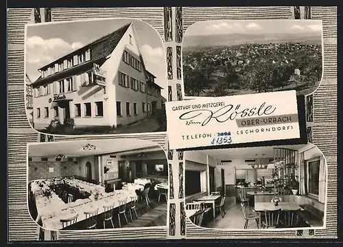 AK Ober-Urbach, Gasthof und Metzgerei Rössle