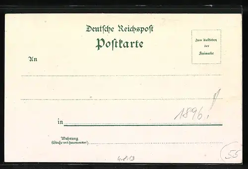 Lithographie Oberhof, Gesamtansicht, Hotel Herzog Alfred, Hotel z. Thüringer Wald & Gehlberger Mühle