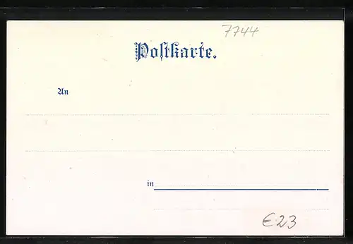 Lithographie Königsfeld, Bahnhofstrasse, Schwesternhaus