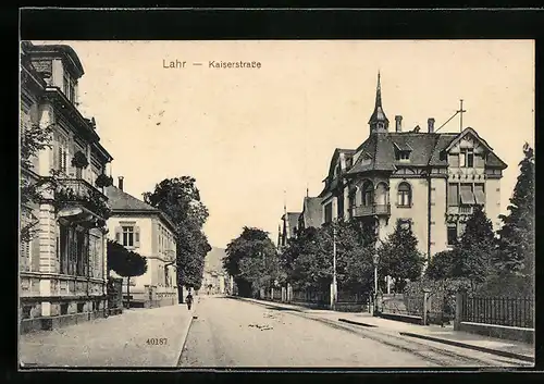 AK Lahr, Einblick in die Kaiserstrasse