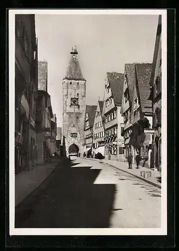 AK Biberach, Strassenpartie mit Blick nach dem Ulmertor