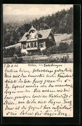 AK Höfen, Hotel Villa Krauss