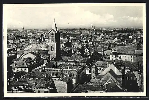 AK Karlsruhe, Blick zum Rathausturm