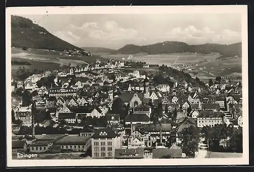 AK Ebingen, Ortsansicht aus der Vogelschau