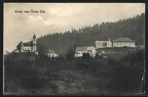 AK Maria-Eck, Ortspartie an der Kirche