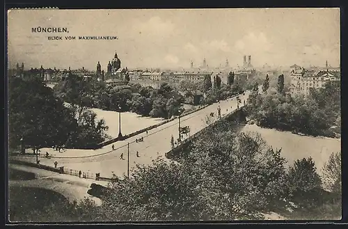 AK München, Blick vom Maximilianeum
