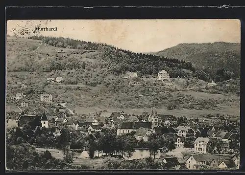 AK Murrhardt, Totalansicht aus der Vogelschau
