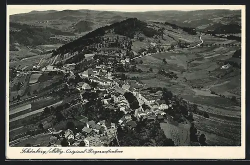 AK Schönberg /Ndby., Fliegeraufnahme der Ortschaft