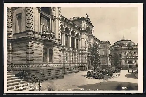 AK Baden-Baden, Partie am Friedrich-Augusta-Bad