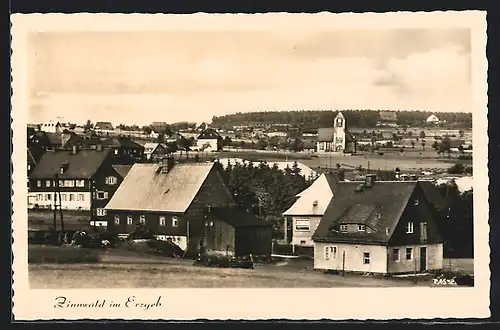 AK Zinnwald, Totalansicht mit Kirche