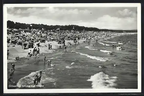 AK Göhren /Rügen, Strand aus der Vogelschau
