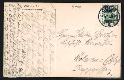 AK Köln-Neustadt, Am Hohenzollern-Ring