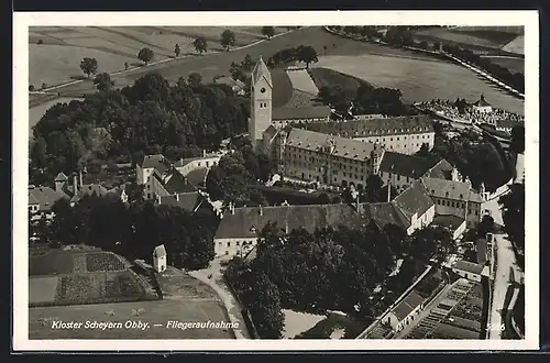 AK Scheyern, Fliegeraufnahme vom Kloster Scheyern