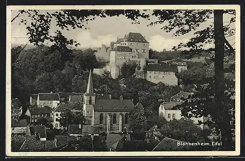 AK Blankenheim /Eifel, Ortsansicht aus der Vogelschau