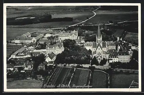 AK St. Ottilien, Fliegeraufnahme der Erzabtei