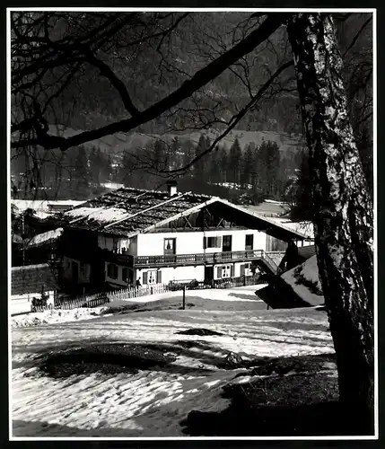 Fotografie Saebens- Worpswede, Ansicht Obergrainau, Blick auf ein typisches Wohnhaus in sonniger Vorfrühlingsstimmung
