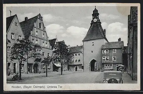 AK Weiden, Ortspartie mit Blick auf Unteres Tor