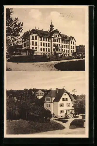 AK Fürth, Heilstätte Fürth, Stadtwald mit Doktorhaus