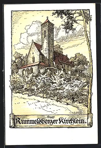Künstler-AK Rummelsberg, Das Rummelsberger Kirchlein