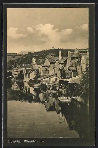 AK Eichstätt, Altmühlpartie mit Kirche