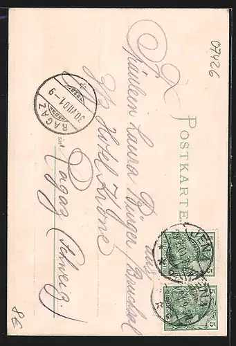 AK Paulinzelle, Partie an der Klosterruine