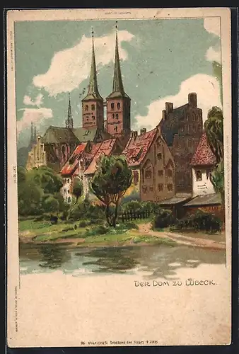 Künstler-AK Carl Biese: Lübeck, Der Dom
