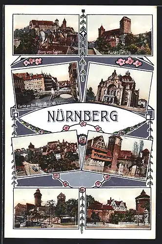 AK Nürnberg, Burg, Kaiserstallung, Oelberg, Henkersteg