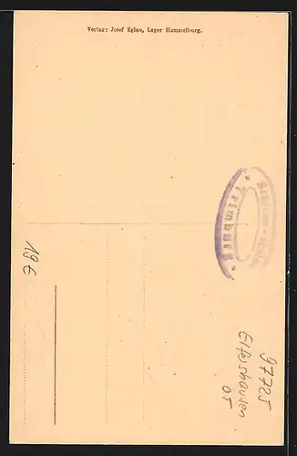 AK Trimberg, Strassenpartie mit Bäuerin