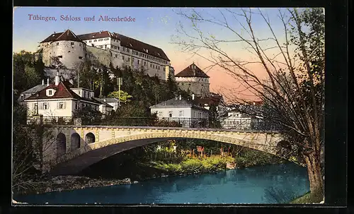 AK Tübingen, Schloss und Alleenbrücke