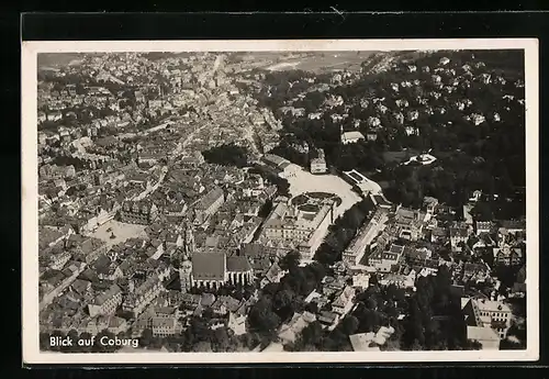 AK Coburg, Blick auf den Ort