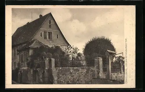 AK Dinkelsbühl, Vor dem Rothenburger Tor