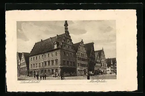 AK Dinkelsbühl, Blick auf den Marktplatz