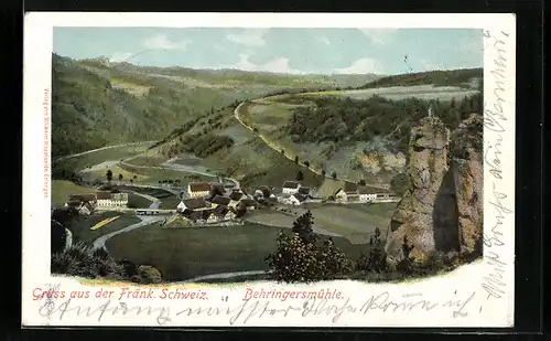 Künstler-AK Behringersmühle / Fränk. Schweiz, Ortsansicht