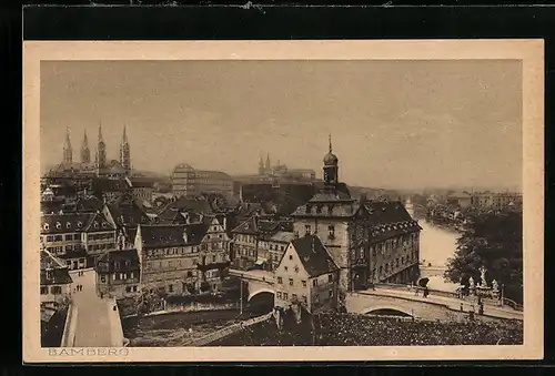 AK Bamberg, Teilansicht mit Flusspartie