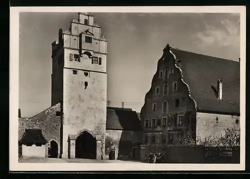 AK Dinkelsbühl, Nördlingertor und Stadtmühle