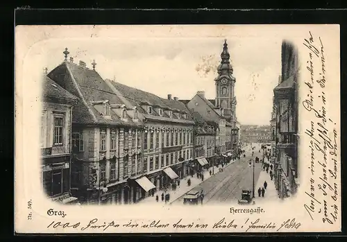 AK Graz, Blick in die Herrengasse