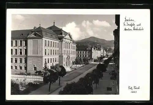 AK Leoben, Fr. Josefstrasse mit Moutau Hochschule