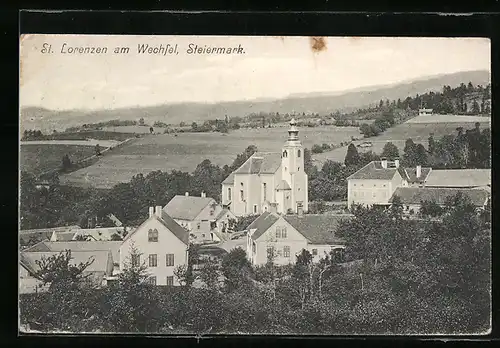 AK St. Lorenzen a. Wechsel, Panoramaansicht
