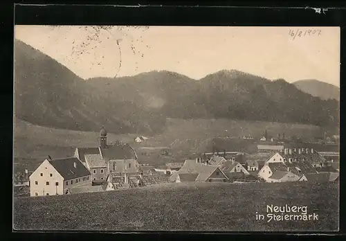 AK Neuberg, Ortsansicht mit Kirche