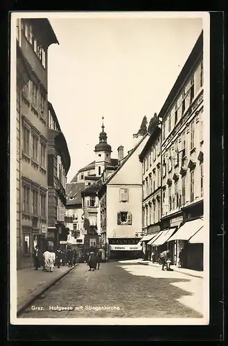 AK Graz, Hofgasse mit Stiegenkirche