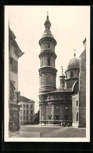 AK Graz, Domkirche mit Strasse