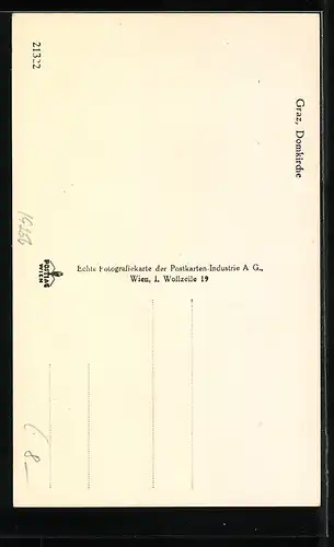 AK Graz, Domkirche mit Strasse