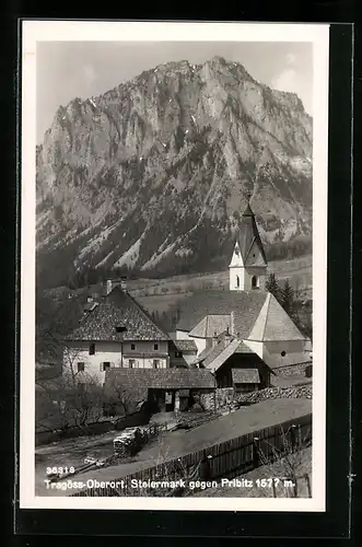 AK Tragöss-Oberort, Ortsansicht gegen Pribitz