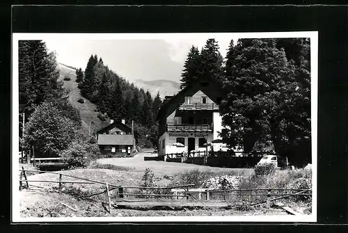 AK Seckau, Gasthof u. Trafik Steinmühle, Bes. Wieser
