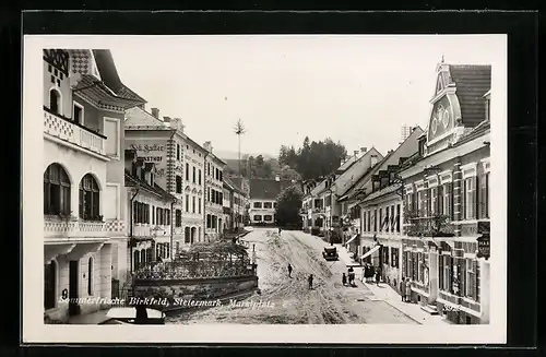 AK Birkfeld, Gasthof Post v. Johann Hutter, Marktplatz