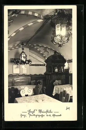 AK Graz, Gasthaus Weinstube Herzl in der Prokopigasse 12