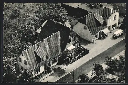 AK Harsefeld, Strassenpartie mit Gebäuden aus der Vogelschau