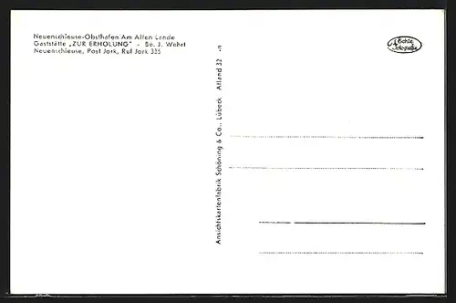 AK Neuenschleuse, Neuenschleuse-Obsthafen /Am Alten Lande