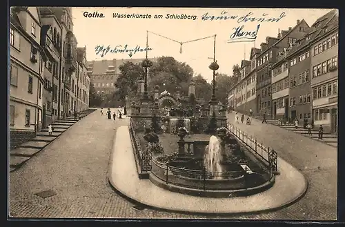 AK Gotha, Wasserkünste am Schlossberg